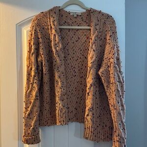 Speckled Knit Cardigan Sweater